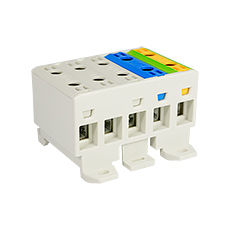 Connector WLZ35/5x16/sssnz, color: 3x gray, blue, yellow-green, TH35,elektro-plast