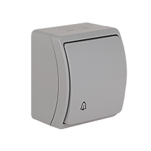 Single Push Button - Bell VW-5, screwless terminals, IP44,elektro-plast