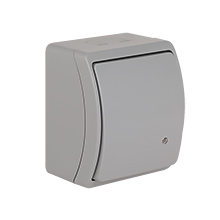 Universal/Two-Way Switch With Illumination VW-7L, without printed pictogram, screwless terminals, IP44,elektro-plast