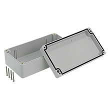 Hermetic Box PHP-58, with cast gasket, lid on screws, gray, IP67,elektro-plast