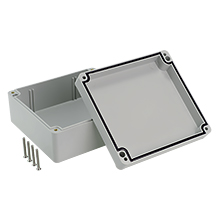 Hermetic Box PHP-59, with cast gasket, lid on screws, gray, IP67,elektro-plast
