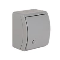 Switches and Sockets - KOALA - colour: gray - Single Push Button - Bell VW-5, screwless terminals, IP44