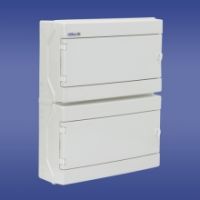 Surface distribution boards connected RH - Hermetic distribution board combined  RH-36/2B (white doors)