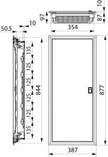 Flush Fit Distribution Board with metal doors RPDM 5x14, N+PE (70), IP40, 1000 VAC, 1500 VDC