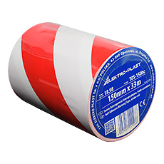  - Self-Adhesive Warning Tape TOS-15bc, 15cm x 33m, white-red
