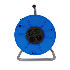 Przedłużacze bębnowe - Przedłużacz bębnowy schuko P-M-30/s, 4x230V, dł. przewodu: 30m, metalowy stojak