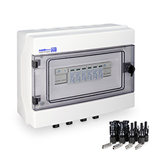  - Rozdzielnica Fotowoltaiczna Natynkowa RH-12 PVx2, kolor: biały, Ucpv: 1000VDC, T1+T2, MC4, IP65