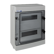  - Hermetic Distribution Board RH-24S, color: gray, door: transparent, IP65, 500VAC, 1000VDC