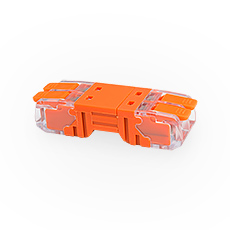 Szybkozłączki CMK - Szybkozłączka CMK-642, przelotowa, dwuczęściowa, łączeniowa, 450V, 24A, na 2 przewody 0.2-2.5mm², bez konieczności zarabiania końcówek