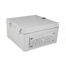 UNIbox plastic boxes - Obudowa z tworzywa UNIbox Uni-0/PM, panel membranowy P-MB-35, płyta montażowa,  uchwyty do montażu naściennego, IP65, IK07