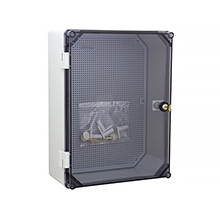 UNIbox plastic boxes - Obudowa z tworzywa UNIbox Uni-1/TPM, panel membranowy P-MB-35, płyta montażowa,  uchwyty do montażu naściennego, IP65, IK07