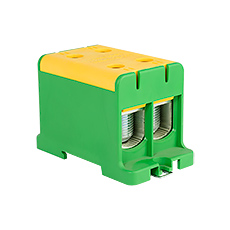  - Zacisk WLZ35/2x150/z Al/Cu, na szynę TH35, do podłoża, kolor żółto-zielony, Cu320A Al290A