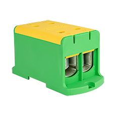  - Zacisk WLZ35/2x240/z Al/Cu, na szynę TH35, do podłoża, kolor żółto-zielony, Cu425A Al380A