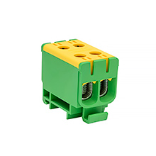  - Connector WLZ35/2x50/z, Al/Cu, to TH35, color: yellow-green, Cu160A Al145A