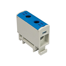  - WLZ35P/35/n Connector Al/Cu. to TH35 rail, to flat surfaces, blue colour, Cu135A Al120A