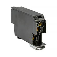  - Distribution block SDB-25/CZA, 100A, 240/415V, 6kV, TH35, 8(4+4), color: black
