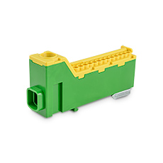  - Threadless terminal block TLC14ZZ 1.5-2.5/25 63A 690V, color: green+yellow