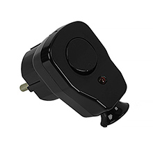  - Angle plug AWA-ŁK with switch and led switching control black