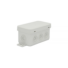  - Installation Box V8, surface, gray, without terminals, lid click-clack, 8 rubber glands, IP54