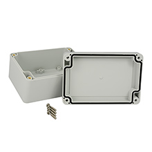 Puszki Hermetyczne Przemysłowe PHP - Puszka Hermetyczna Przemysłowa STRONG PHP-121 z uszczelką wylewaną, pokrywa na wkręty, szara, IP67