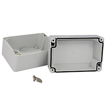 Puszki Hermetyczne Przemysłowe PHP - Puszka Hermetyczna Przemysłowa STRONG PHP-122 z uszczelką wylewaną, pokrywa na wkręty, szara, IP67