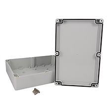 Puszki Hermetyczne Przemysłowe PHP - Puszka Hermetyczna Przemysłowa STRONG PHP-210 z uszczelką wylewaną, pokrywa na wkręty, szara, IP67