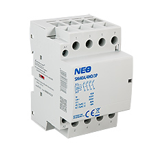 Styczniki Modułowe SM - Stycznik modułowy 40A, styki 4xNO (normalnie otwarte), cewka 230V, 3-modułowy