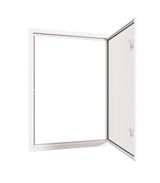  - Lacquered aluminium door with frame DR120 for Flush Distributrion Board DARP-120, color: white