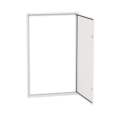 Lacquered aluminium door with frame DR144 for Flush Distributrion Board DARP-144, color: white,elektro-plast