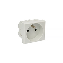  - Socket module AVE 45592TS, 50mm x 45mm, colour: gray, 16A, 250V~