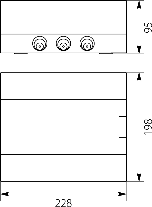 Surface distribution board SRn-8/B (N+PE) Surface distribution board SRn-8/B (N+PE),elektro-plast