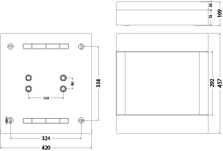 Surface Distribution Board SRn-36/2B, N+PE (2x18), IP40, white door