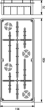 Flush junction boxes Pp/t 10     (400 x 156 x 66)