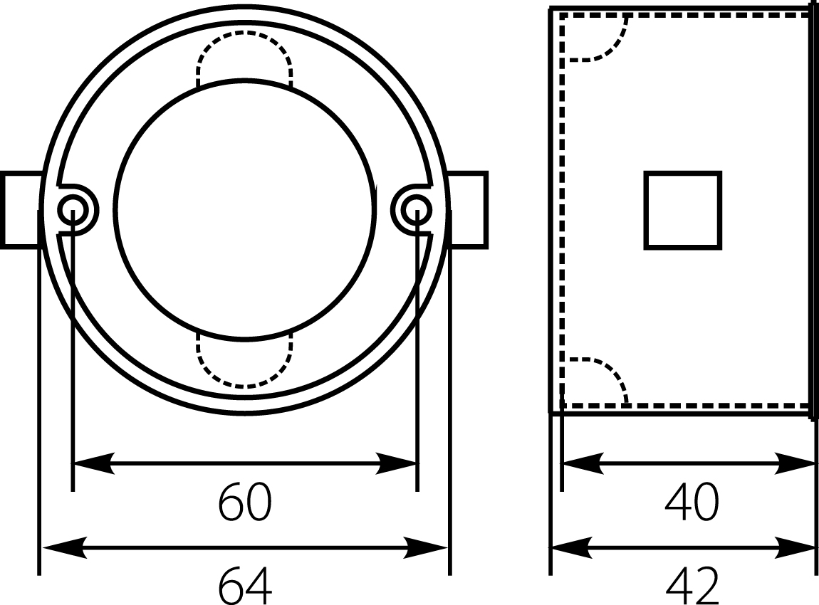 Combined Flush Junction Box PKz Φ60x40 with screws, Uni:500V, white Combined Flush Junction Box PKz Φ60x40 with screws, Uni:500V, white,elektro-plast