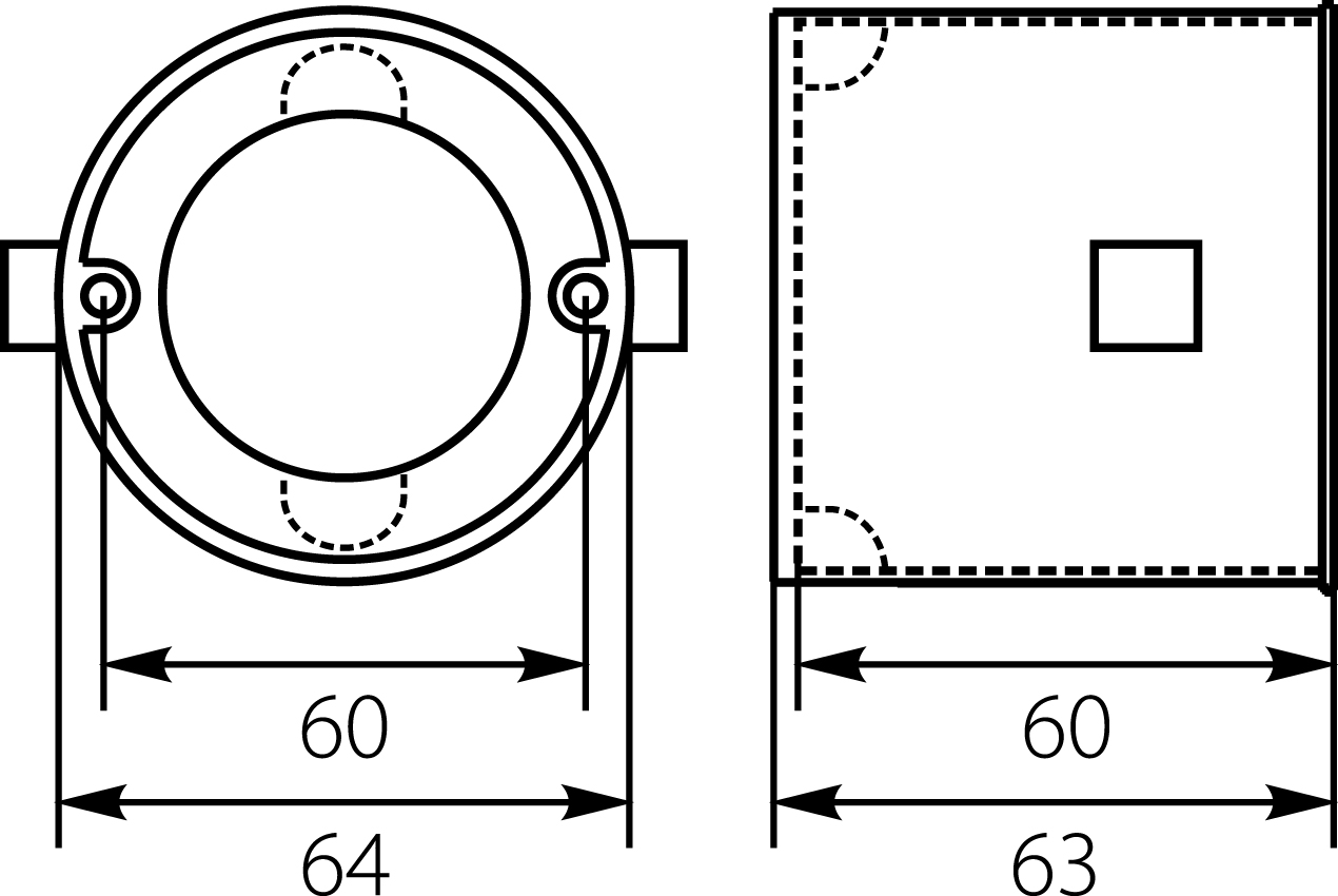 Combined Flush Junction Box PKz-Φ60x60, white, with screws, deep version, Uni:500V Combined Flush Junction Box PKz-Φ60x60, white, with screws, deep version, Uni:500V,elektro-plast