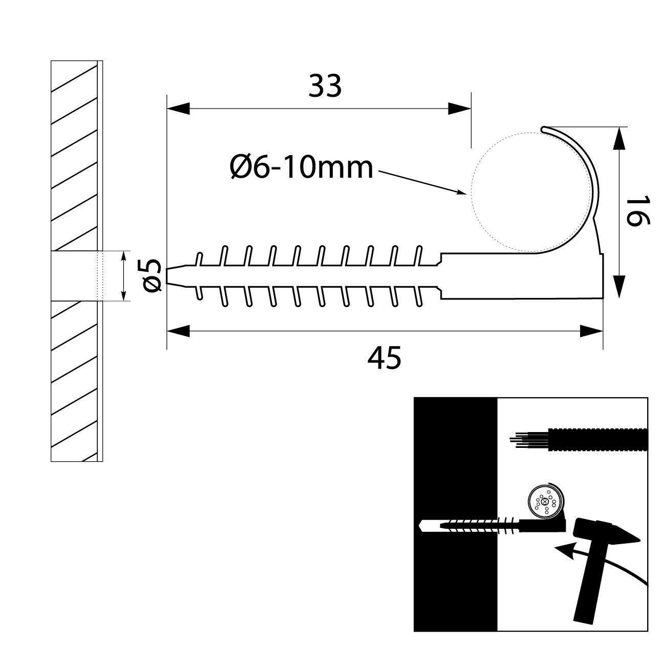 Fast fixing wire grip , hook USMH - 10 Fast fixing wire grip , hook USMH - 10,elektro-plast