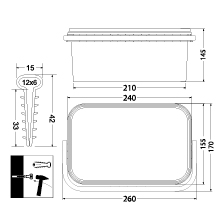 Wire holder - flat USMP-3 BOX