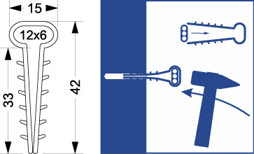 Wire holder - flat USMP-3