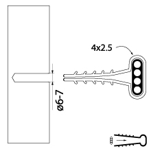Fast fixing wire grip , band , flat USMP - 4