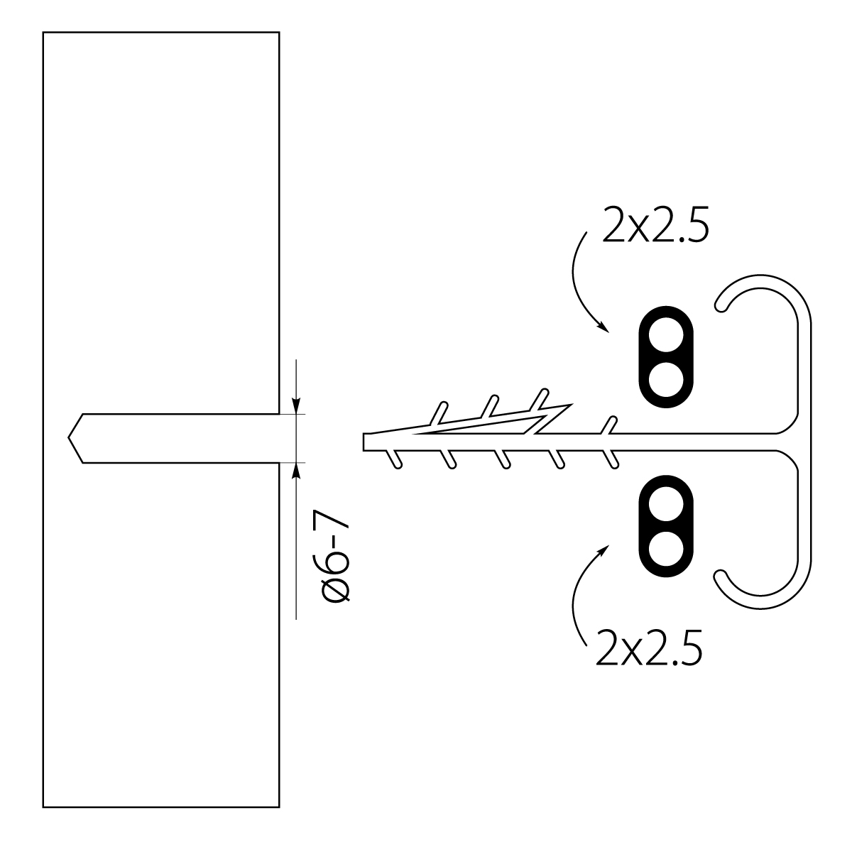 Fast fixing wire grip , band , flat USMP - 2 Bis Fast fixing wire grip , band , flat USMP - 2 Bis,elektro-plast