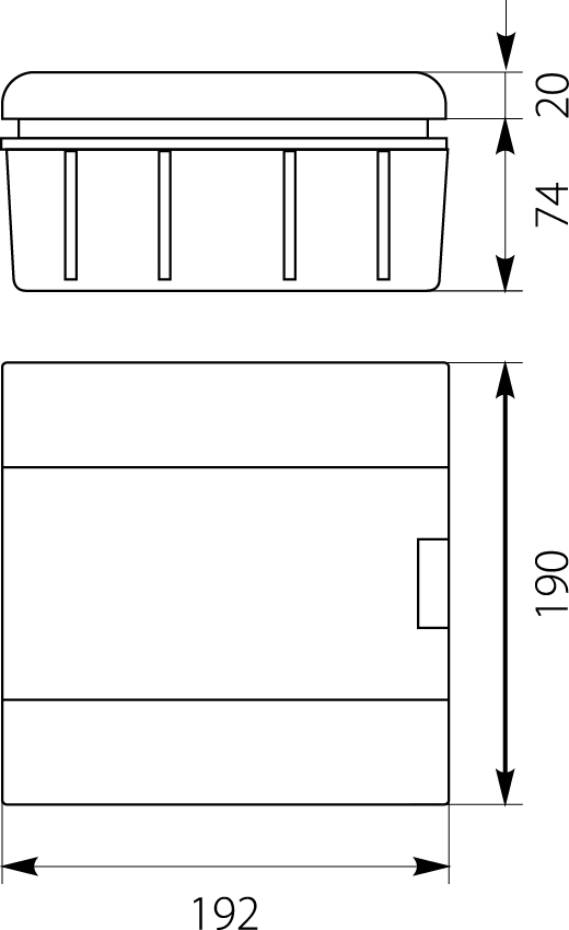 Flush distribution board SRp-6 (N+PE) Flush distribution board SRp-6 (N+PE) ,elektro-plast