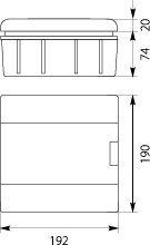 Flush distribution board SRp-6 (N+PE) 
