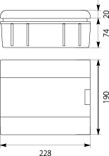 Flush distribution board SRp-8 (N+PE) 