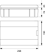 Flush distribution board SRp-12 (N+PE) 