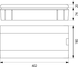 Flush distribution board SRp-18 (N+PE) 