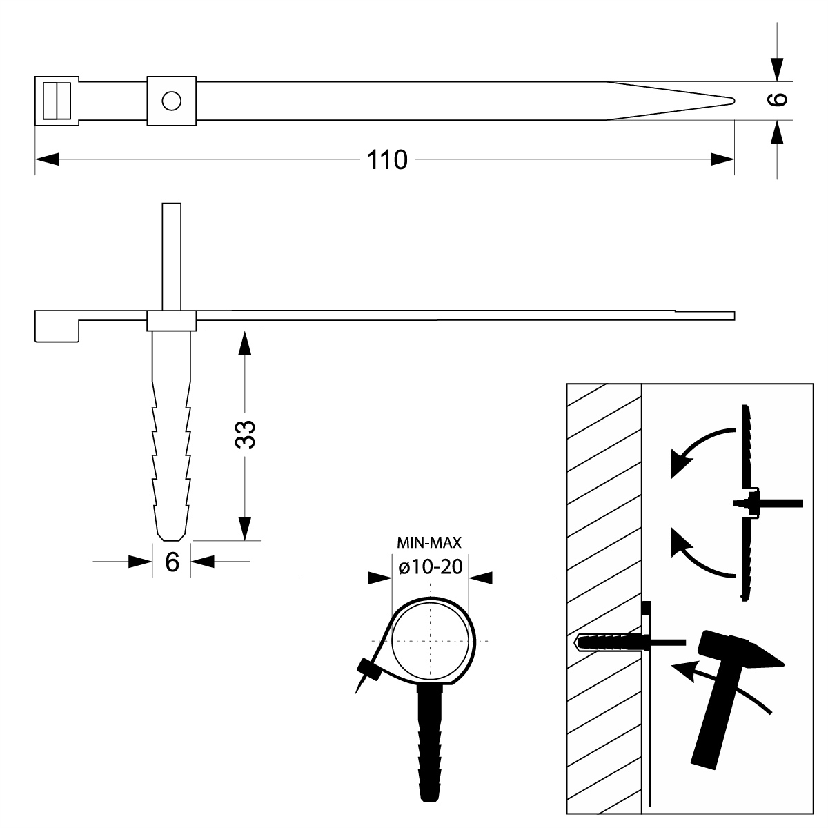 Fast fixing wire grip with bolt Fast fixing wire grip with bolt ,elektro-plast
