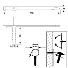 Fast fixing wire grip with bolt 