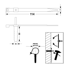 Fast fixing wire grip with bolt 
