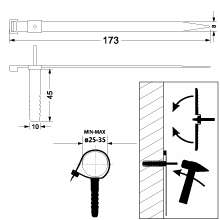 Fast fixing wire grip with bolt 
