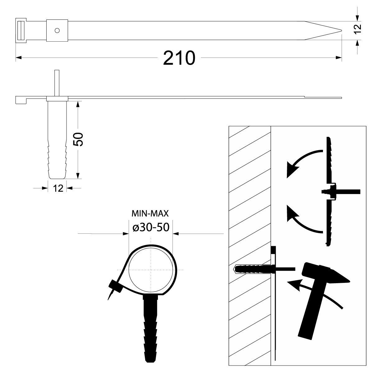 Fast fixing wire grip with bolt Fast fixing wire grip with bolt ,elektro-plast